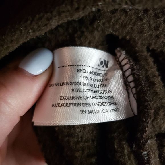 OLD Navy Brown Fleece Jacket Ladies Medium - Picture 3 of 5